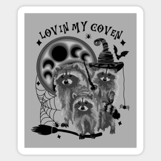 Lovin' My Coven Raccoons Sticker